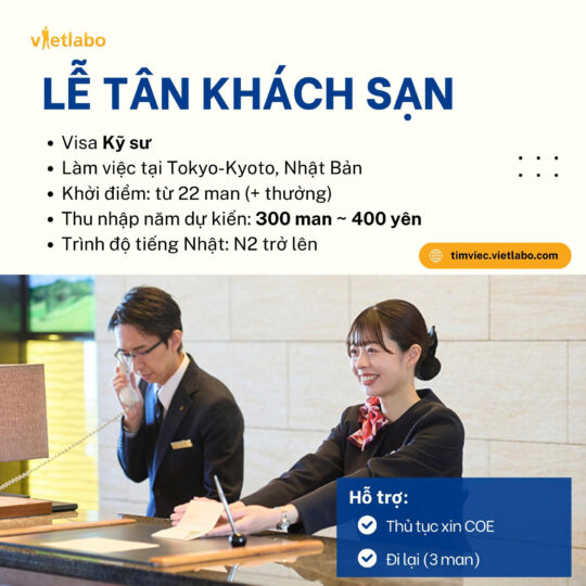 Lễ Tân Tiếng Nhật Tại Tokyo Kyoto – Cơ Hội Việc Làm